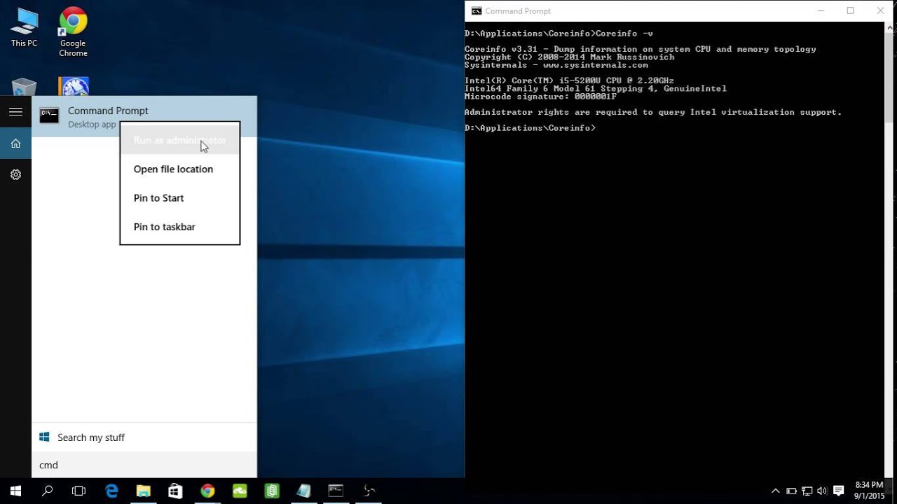 How to run Command prompt as Administrator, in Windows 10 - YouTube