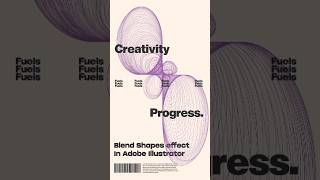 Here's how to create a blend shapes effect in Adobe Illustrator  #graphicdesigner #illustrator