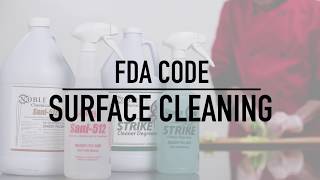 FDA Food Code: Cleaning Different Surfaces