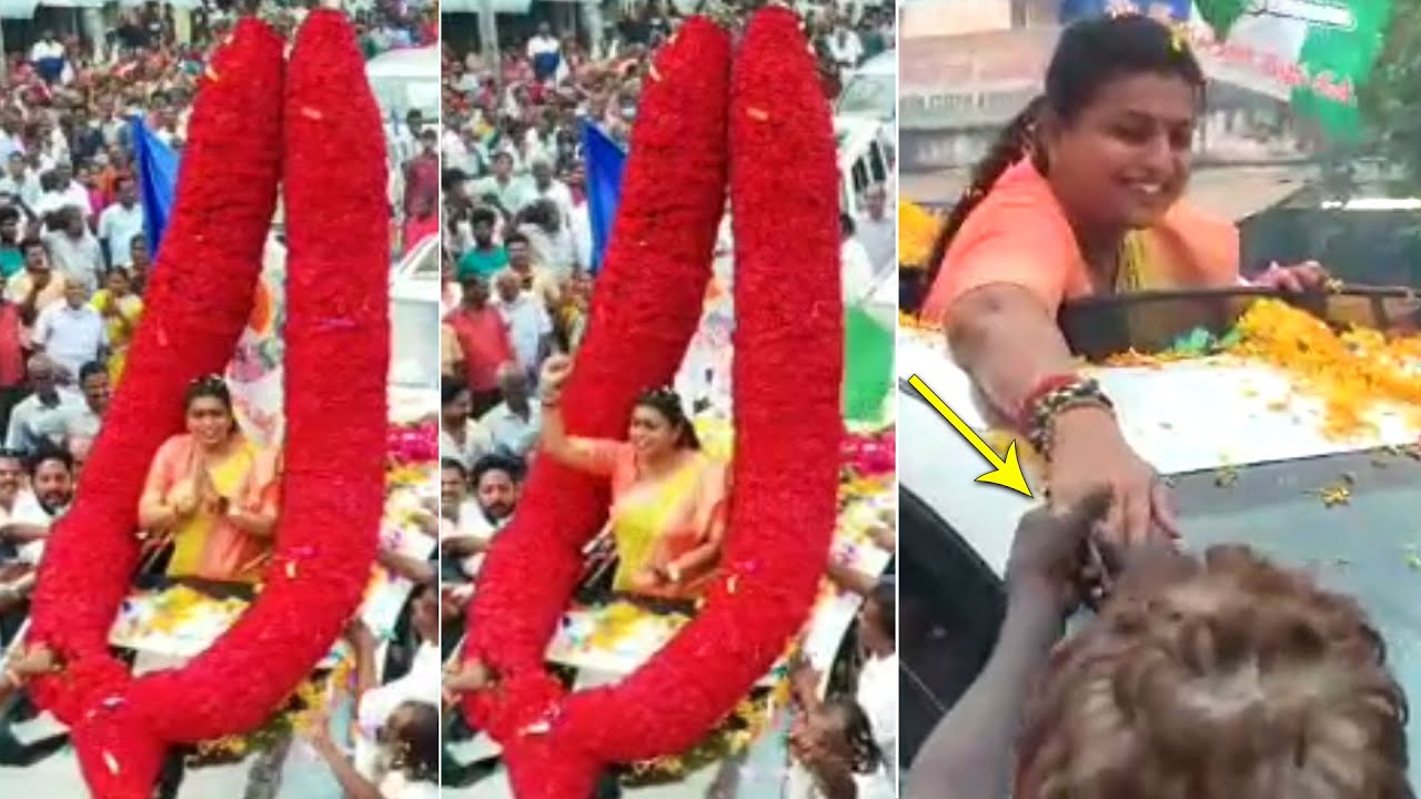 See RK Roja Craze In Puttur | Minister Roja Hungama At Puttur | Filmylooks