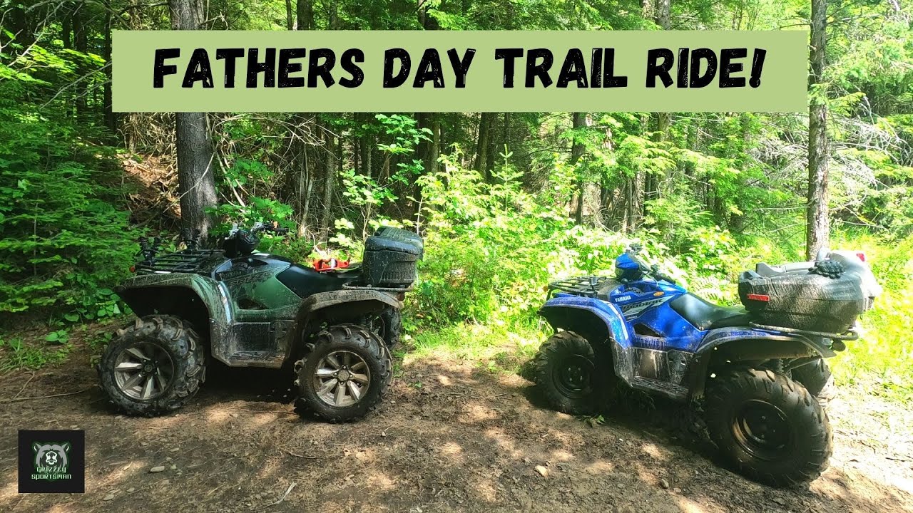 Fathers Day ATV Trail Ride: Yamaha Grizzly & Kodiak 700 Comparison and Deadwood Forest!