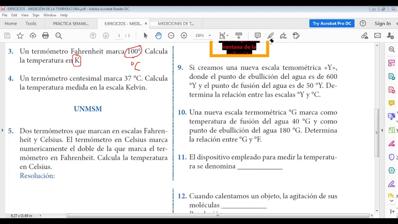 FÍSICA 1ERO EJERCICIOS CONVERSIÓN DE TEMPERATURA - YouTube