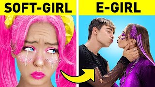 GOOD VS BAD Extreme MAKEOVER From Poor SOFT To POPULAR E - GIRL For My E - BOY Crush