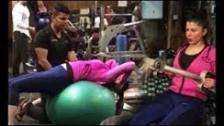 Kainaat Arora Daily Hot Gym Workout Video Celebrities Workout Videos Actress Kainaat Arora Video