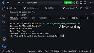 Bank Simulator using Python! 🐍🐍 #python #coding #programming #banksimulator