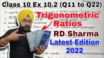 RD Sharma Class 10 Solutions Chapter 10 Trigonometric Ratios Ex 10.2 Q11 to Q22 Latest Edition 2022