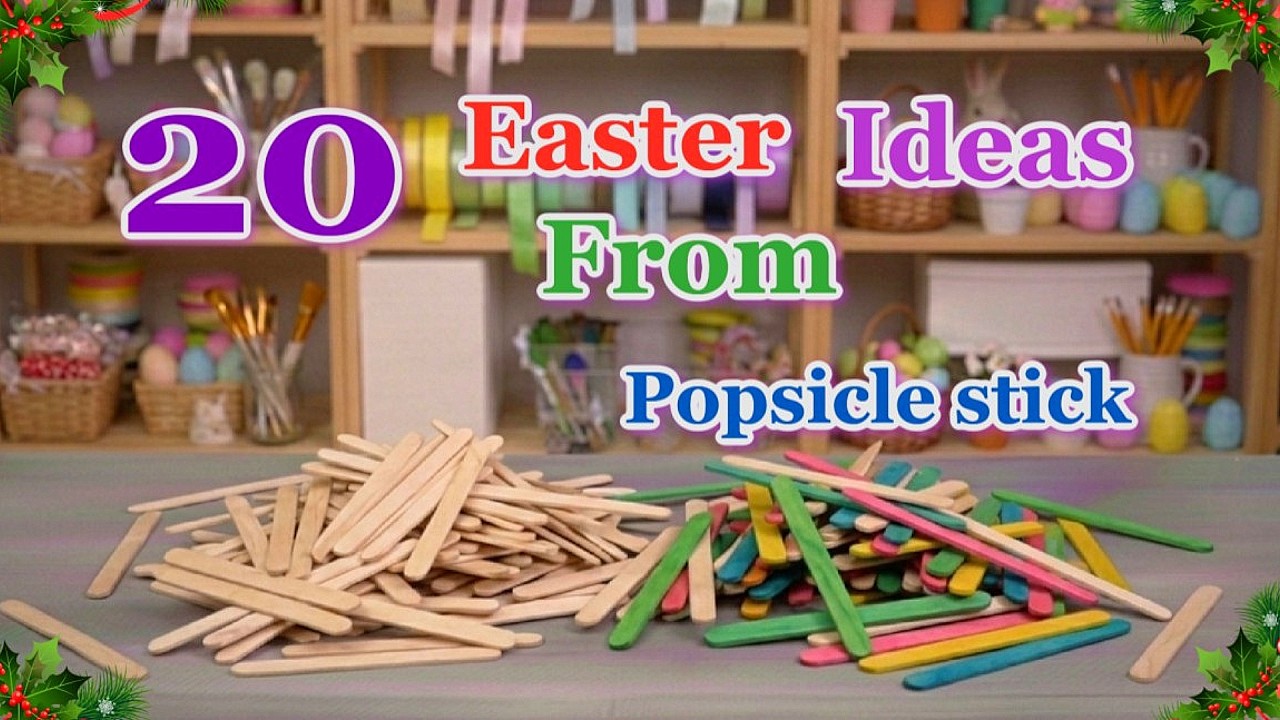 DIY 20 New Easter Decoration ideas from Popsicle Stick| DIY Easy Easter craft idea 🐰51