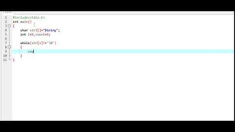 How to count total number of characters in a string C Program