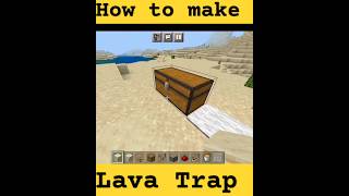 How to make a Lava chest trap in Minecraft Best & Easy #viral #shorts #lava