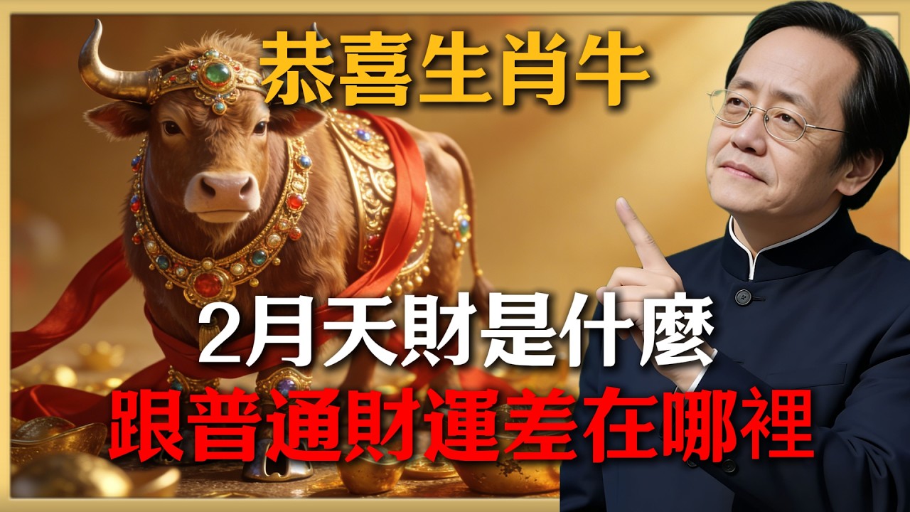 恭喜生肖牛！2026年2月底「天財」入命，這15天是轉運關鍵，錯過將遺憾終身！#倪海廈 #命理 #生肖 #運勢