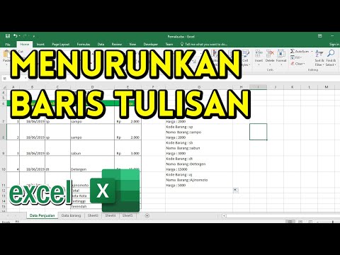 Video: Cara Meruntuhkan Baris Di Excel