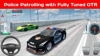 Police Patrolling with Fully Tuned Nissan GTR