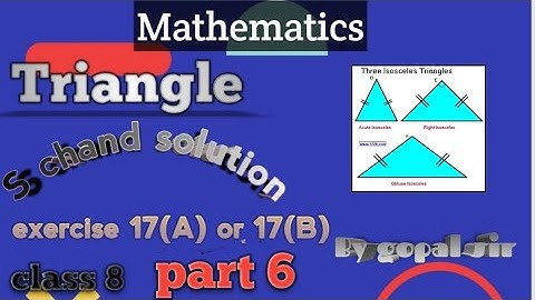Class 8 Mathematics S Chand Publication Triangles Ex 17 B