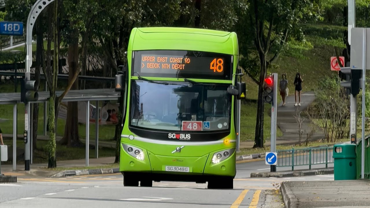 [SBS Transit] SG3048G on Sv48 - Volvo B5LH Express Ride on ECP/Benjamin Sheares Bridge