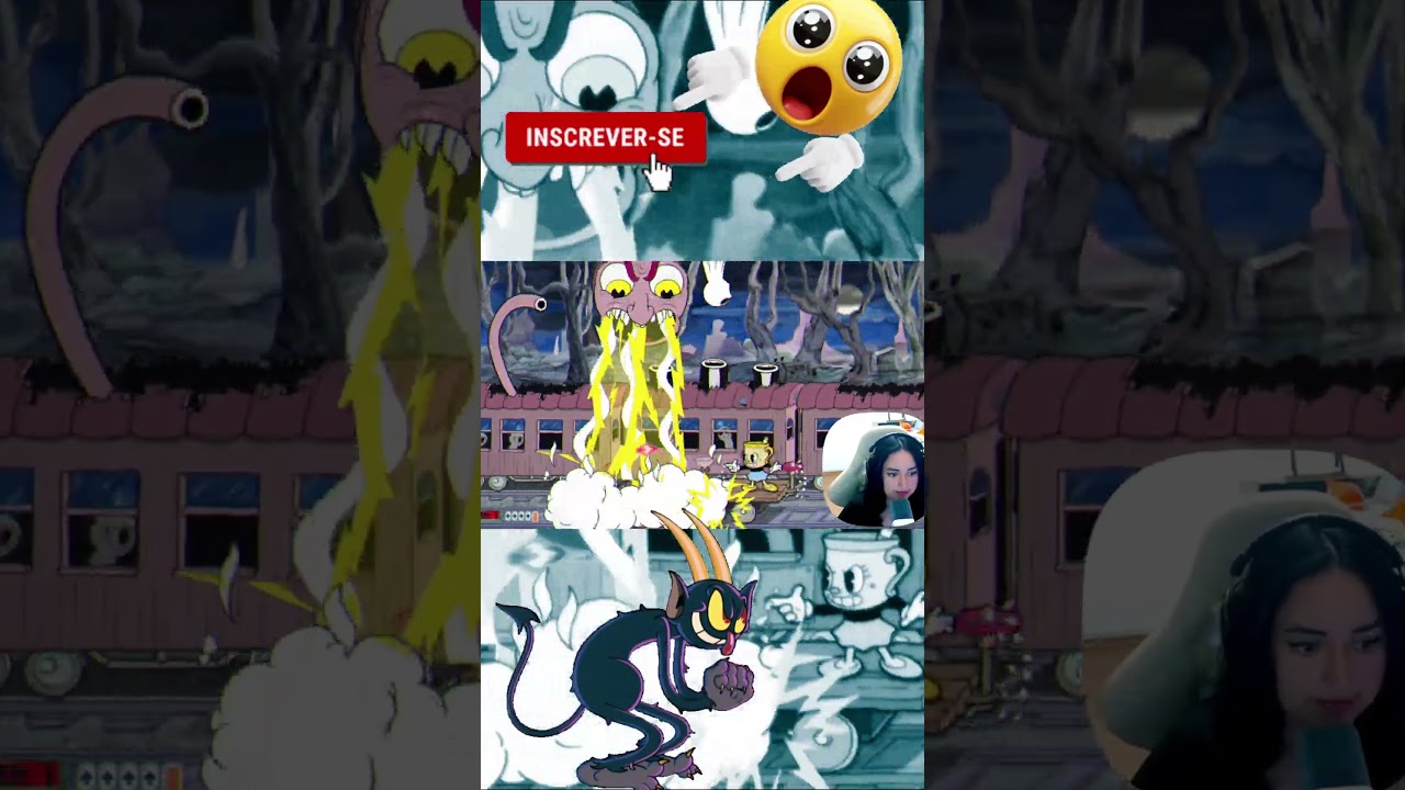 😱 FUI HUMILHADA pelo BOSS do Trem Fantasma! | Cuphead