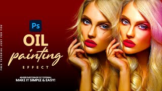 OIL PAINTING EFFECT [without OIL filter] - Adobe Photoshop CC Tutorial - Graphic Hub screenshot 5