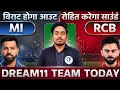 MI vs RCB Dream11 Prediction Mumbai Indians vs Royal Challengers Bengaluru Dream11 Prediction