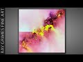 Easy blending techniques for beginners  step by step acrylics  abstract painting 459