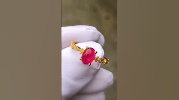 Nhẫn nữ lên vàng 10k đá chủ ruby Lên vàng hết khoảng 4ph Giá 2tr800k