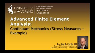 3-1h: Nonlinear Finite Elements in 3-D (Continuum Stresses - Example)