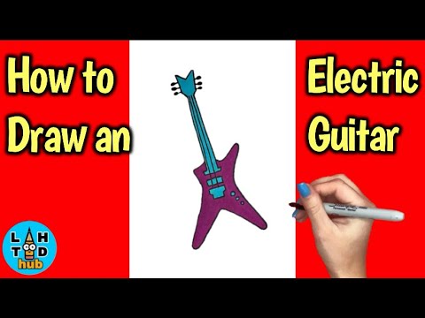 How to Draw an Electric Guitar Easy