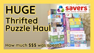 HUGE jigsaw puzzles thrifting haul! How many did I buy in 5 trips?