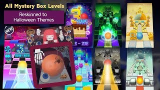 Rolling Sky All Mystery Box levels Reskinned to Halloween themes (Cube,Happy Birthday etc.)