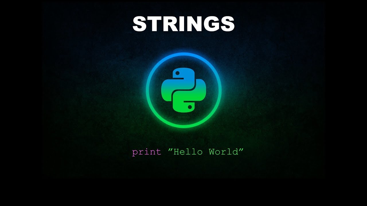 Strings - Python Programming - YouTube Sonar Systems
