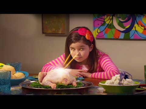 بنت بتقدر تشوي فرخة بأشعة سحريه من عنيها وبتكتشف انها عندها قوة خارقة هي وعائلتها كلها