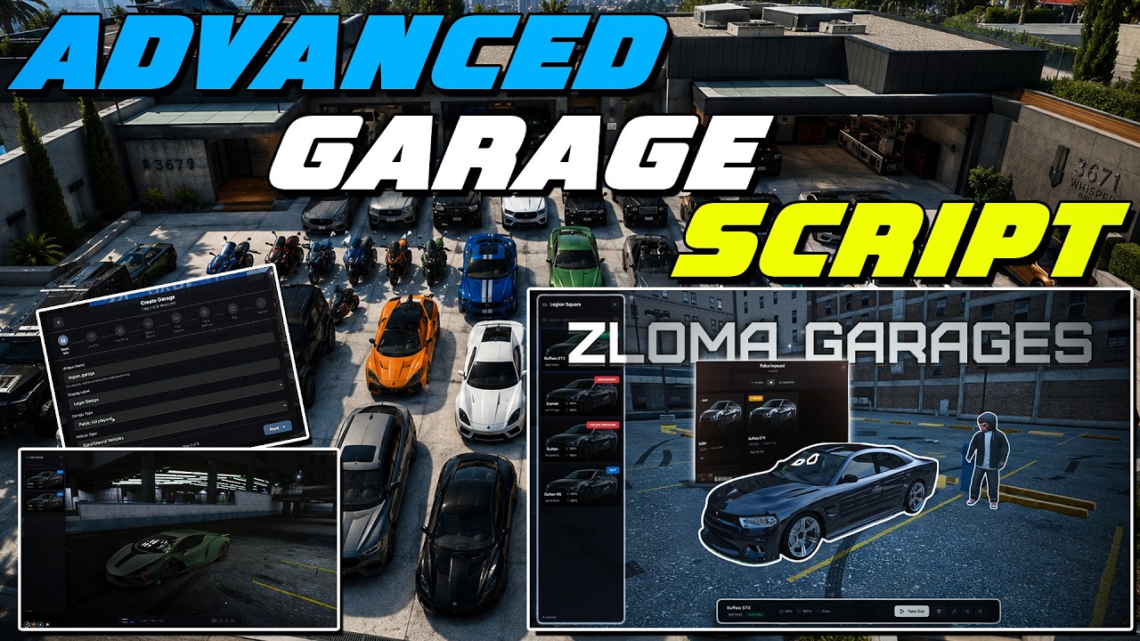 Scripts Garage Advanced Garage Script |Garage Creator | Zloma Scripts | QBCore/ESX ...