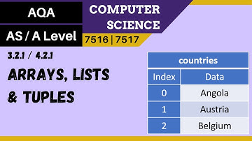 20. AQA A Level (7516-7517) SLR4 - 4.2.1 Arrays, lists and tuples