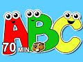 Alphabet songs collection  plus  compilation busy beavers 70 min apprendre  chanter labc