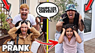 ON COUPE LES CHEVEUX DE NOS SŒURS ! ELLES NOUS FRAPPENT ! PRANK