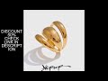 Yhpup Arrivals Glossy Stainless Steel Layered Hollow Open Ring for Women Distinctive Geometric Attra