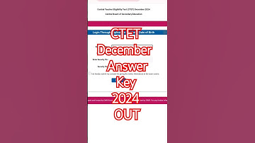 CTET Answer Key 2024 🔵 CTET Answer Key 2024 Kaise Check Kare ? How To Check CTET Dec Answer Key 2024