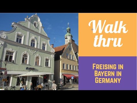 Walking through: Freising in Bayern in GERMANY