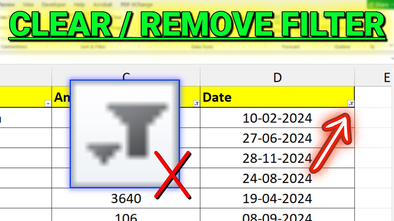 How to Clear or Remove Filter in Excel - YouTube
