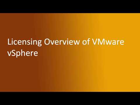 1.6 Licensing Overview of VMware vSphere