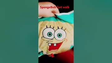 SpongeBob fart walk￼ #funny