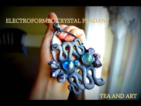 Electroformed Crystal necklace pendant | DIY 주얼리 아트|