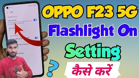 OPPO F23 5G me Flashlight kaise on kare | how to enable flashlight setting in OPPO F23 5G