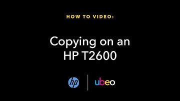 Copying on an HP T2600