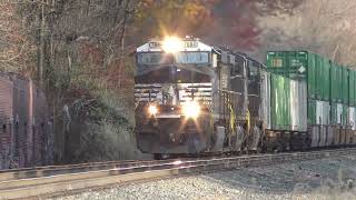 NS Westbound Double Stack Intermodals Locomotive 7684 Leading 4230 & 9583 DPU Grapeville