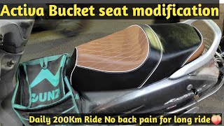 Activa Bucket seat No back pain for long ride| Customer daily ride 200km Dunzo @pawarseatcovers screenshot 5