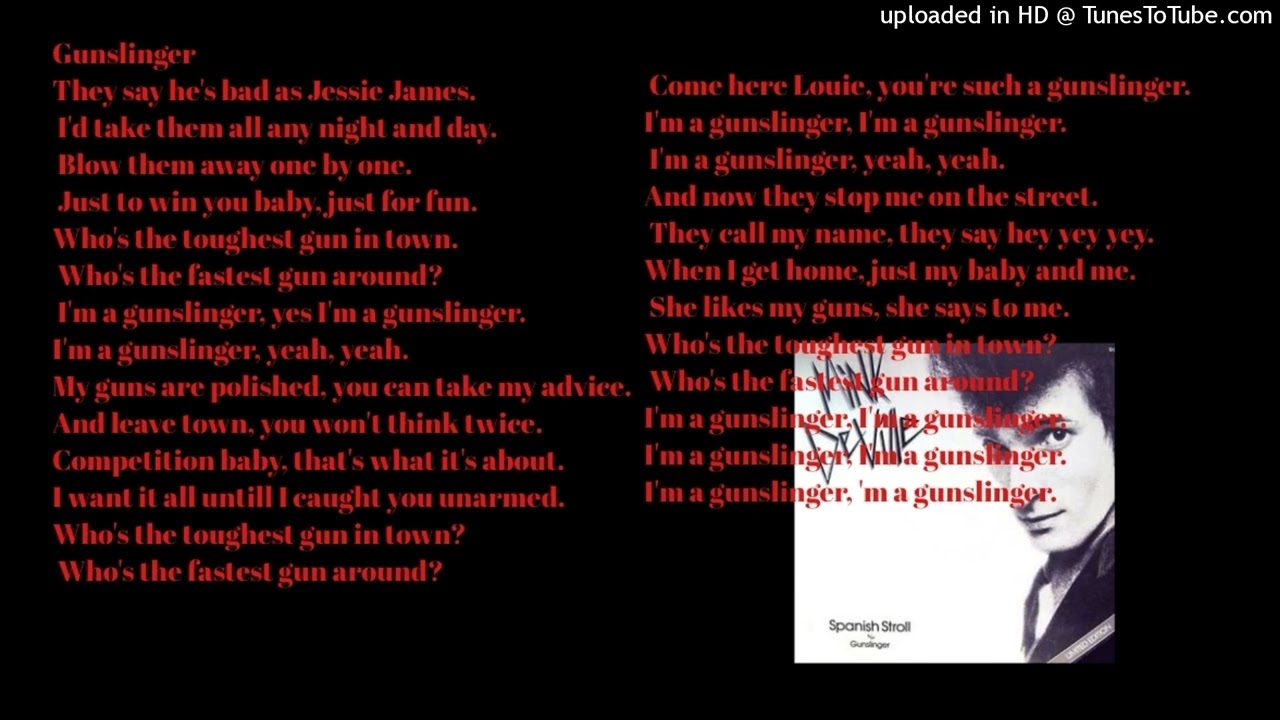Watch Mink deville - Gunslinger karaoke 🎤!!! on YouTube Watch Mink deville - Gunslinger karaoke 🎤!!! on YouTube