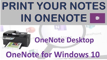 How to Print notes in Onenote | Print Pages, Sections and Notebook in Onenote | Print in OneNote