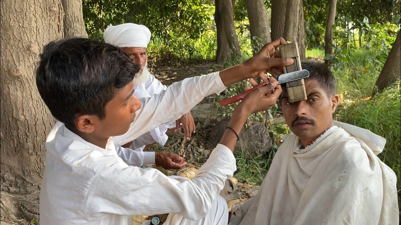 ASMR youngest Barber Fast Shaving cream With Barber is Old 😔