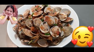 STIRFRY CLAMS with  preserved BLACK BEANS