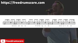 Coldplay-Shiver | Drum Score, Drum Sheet Music