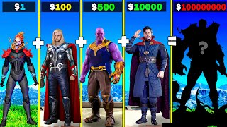 Fusing GHOST RIDER DOCTOR STRANGE THOR and THANOS into GOD SUPERHERO in GTA 5!